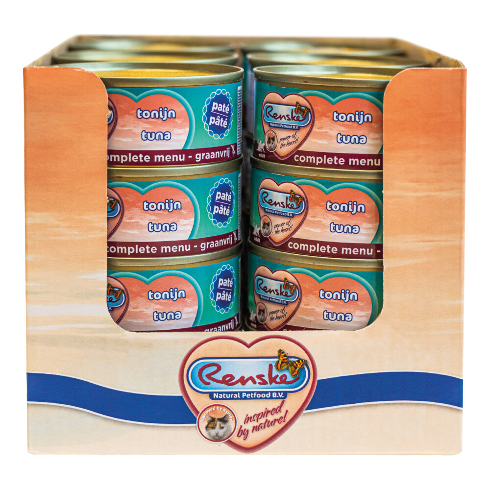 24x Renske Paté Kattenvoer Nat Tonijn 70 gr