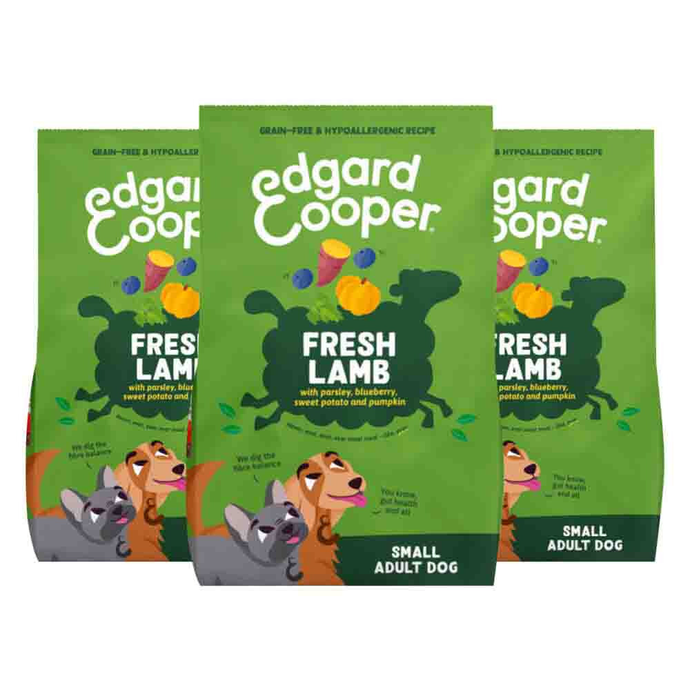3x Edgard & Cooper Hondenvoer Droog Adult Small Lam 700 gr
