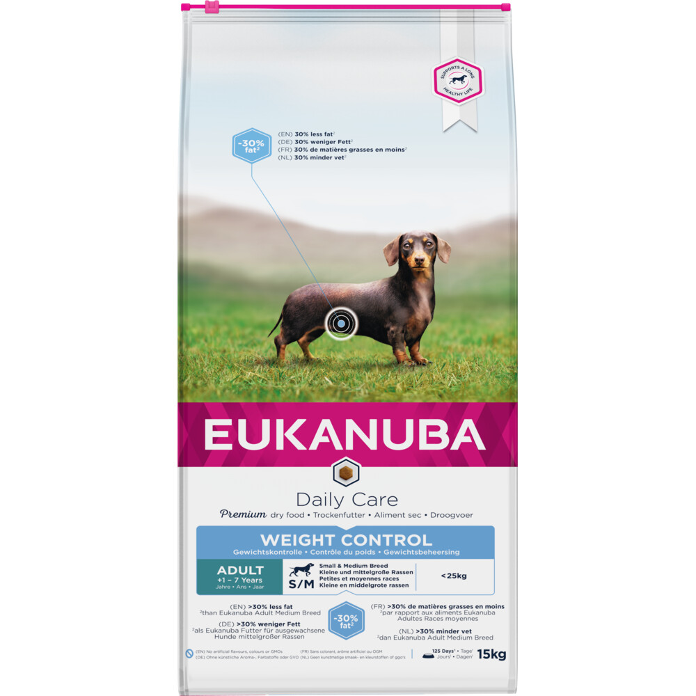 Eukanuba Hondenvoer Droog Daily Care Weight Control Small 15 kg