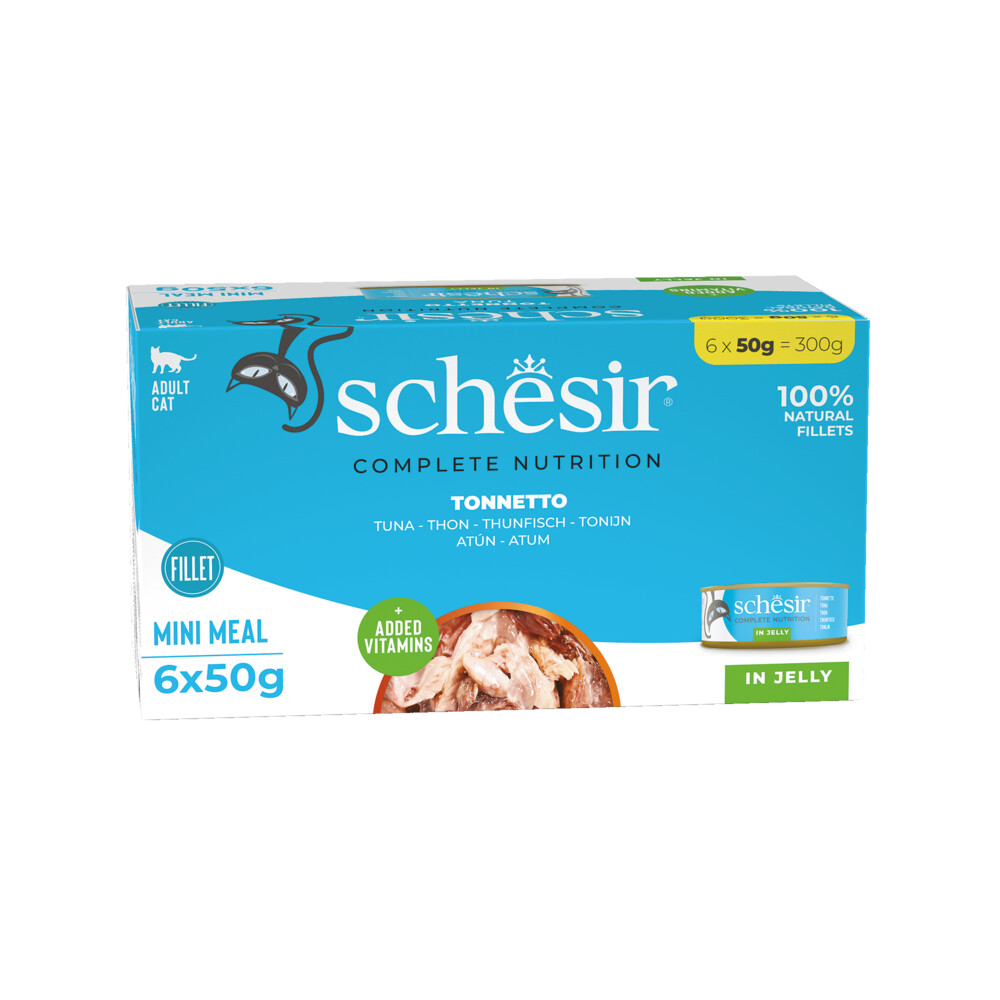8x Schesir Kattenvoer Tonijn 6 x 50 gr