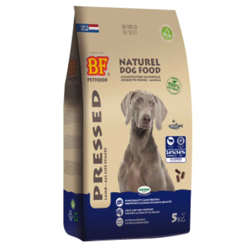 BF Petfood Vleesbrok Geperst Hondenbrokken Lam 5 kg