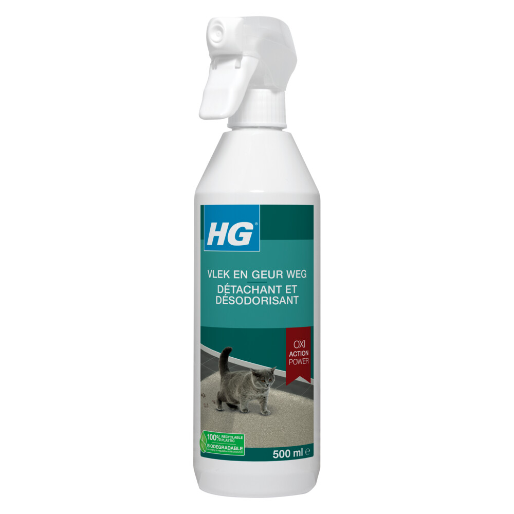 6x HG Pet Range Vlek & Geur Weg Kat 500 ml