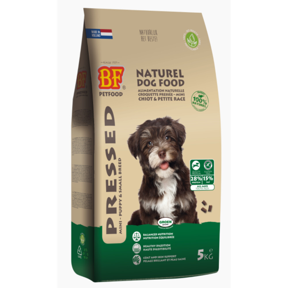 BF Petfood Hondenvoer Droog Puppy/Mini Geperst 5 kg