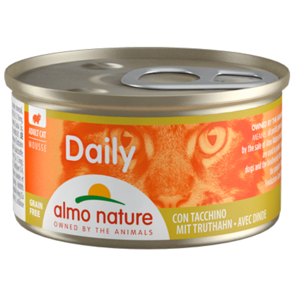 48x Almo Nature Daily Menu Kattenvoer Nat Mousse Kalkoen 85 gr