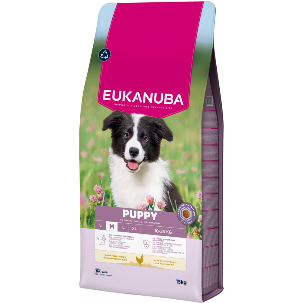 Eukanuba Hondenvoer Droog Life Care Dog Puppy Medium Kip 15 kg
