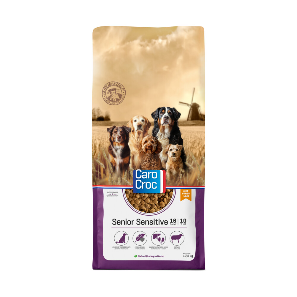 CaroCroc Hondenvoer Droog Senior Sensitive 12,5 kg