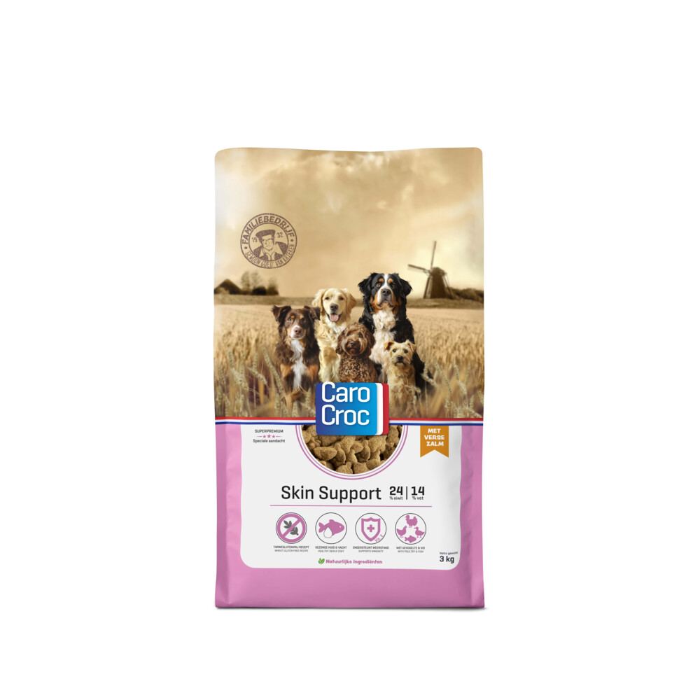 CaroCroc Hondenvoer Droog Skin Support 3 kg