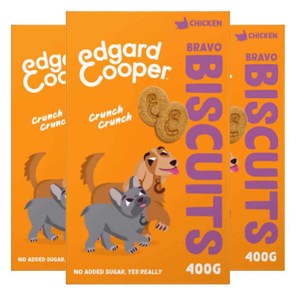 3x Edgard & Cooper Adult Biscuit Kip 400 gr