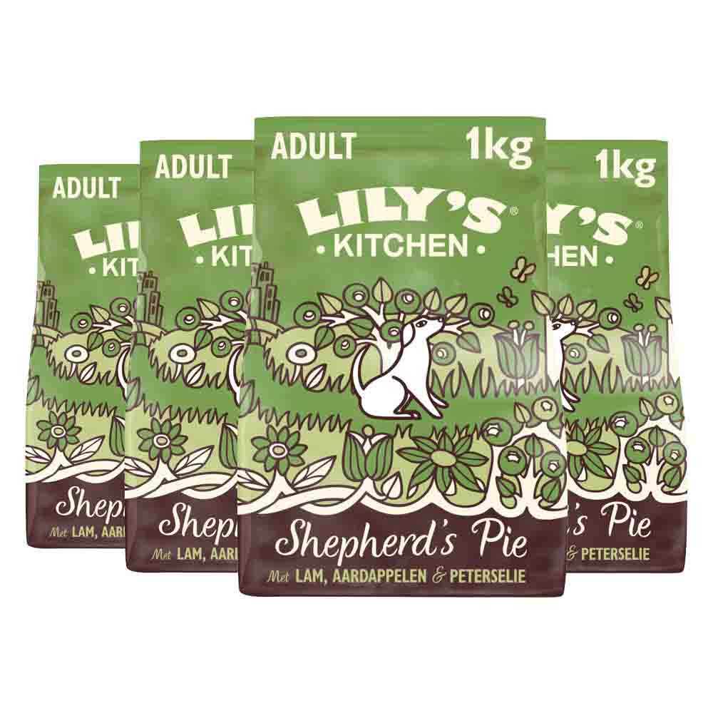 4x Lily's Kitchen Hondenvoer Droog Shepherd's Pie Lam 1 kg