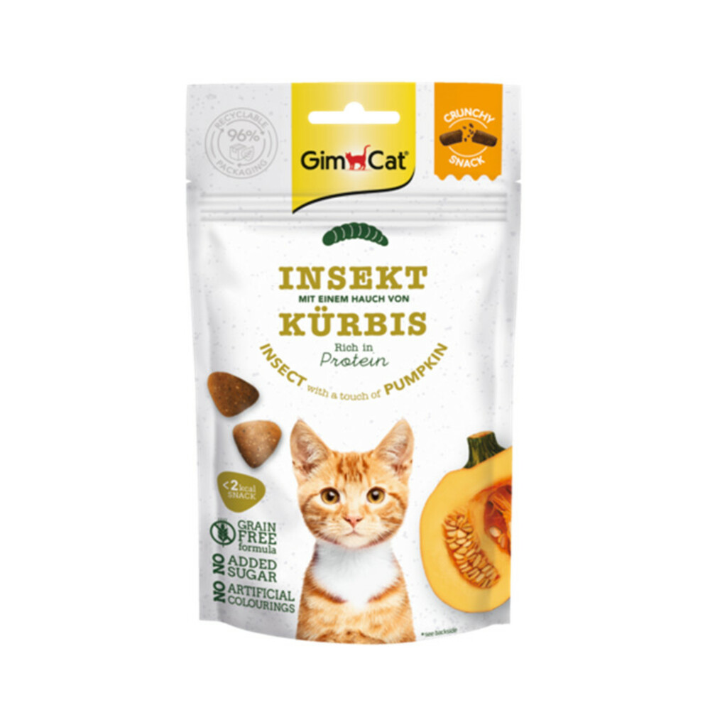 GimCat Crunchy Kattensnack Insect & Pompoen 50 gr