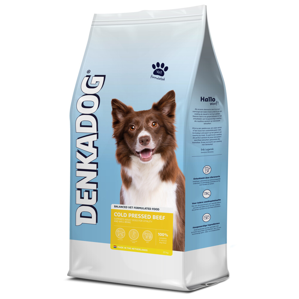 Denkadog Hondenvoer Cold Pressed Beef 20 kg