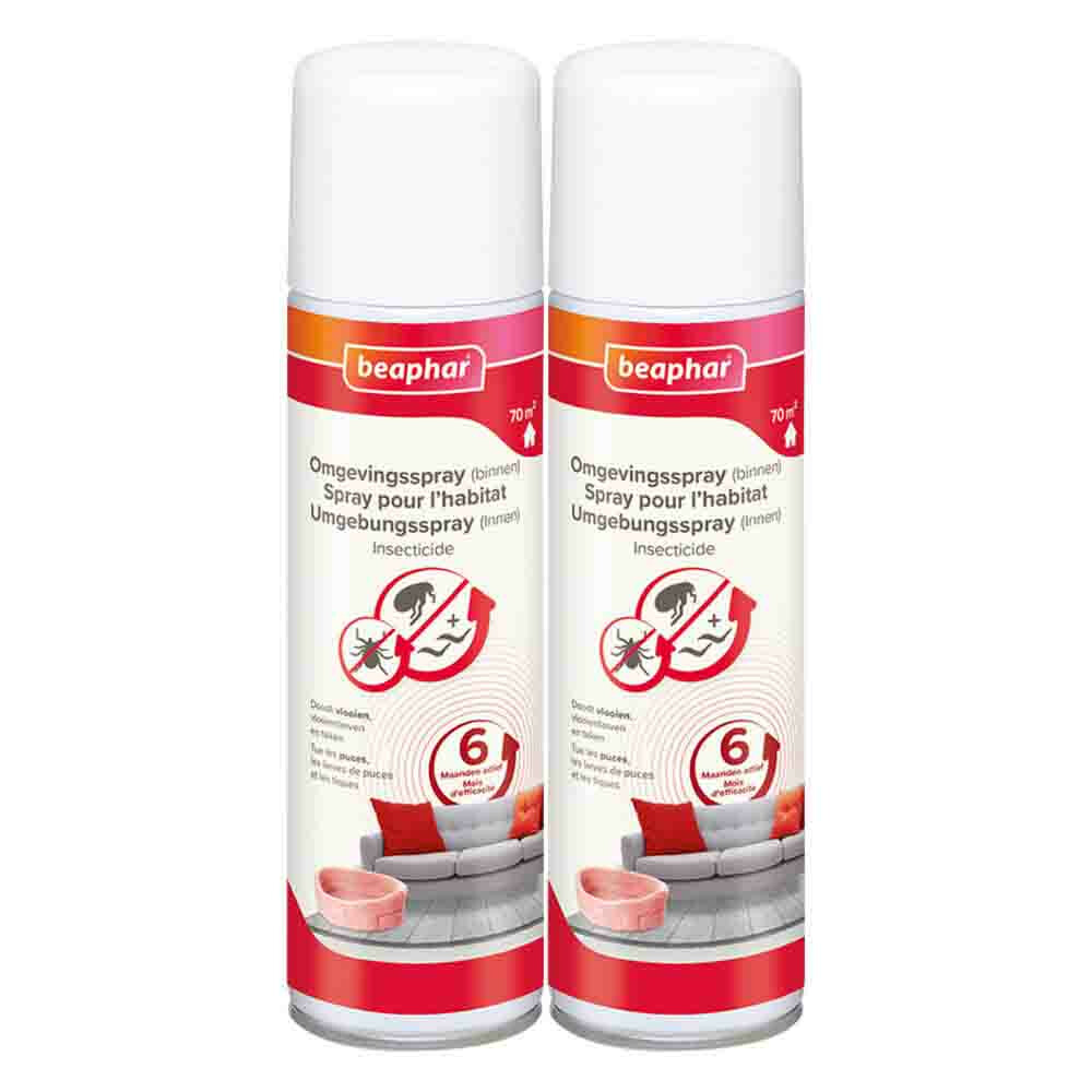 2x Beaphar Vlooienmiddel Hond Omgevingsspray 250 ml