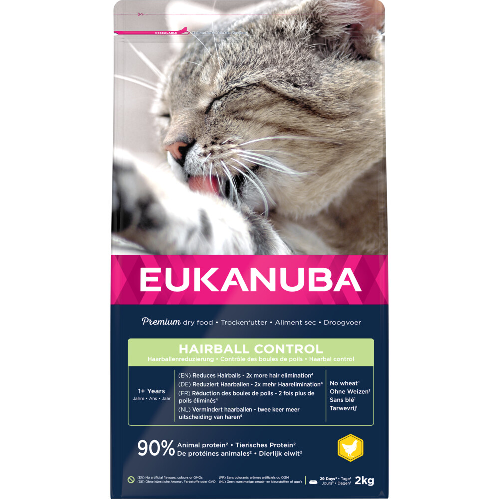 Eukanuba Kattenvoer Droog Adult Hairball Control 2 kg