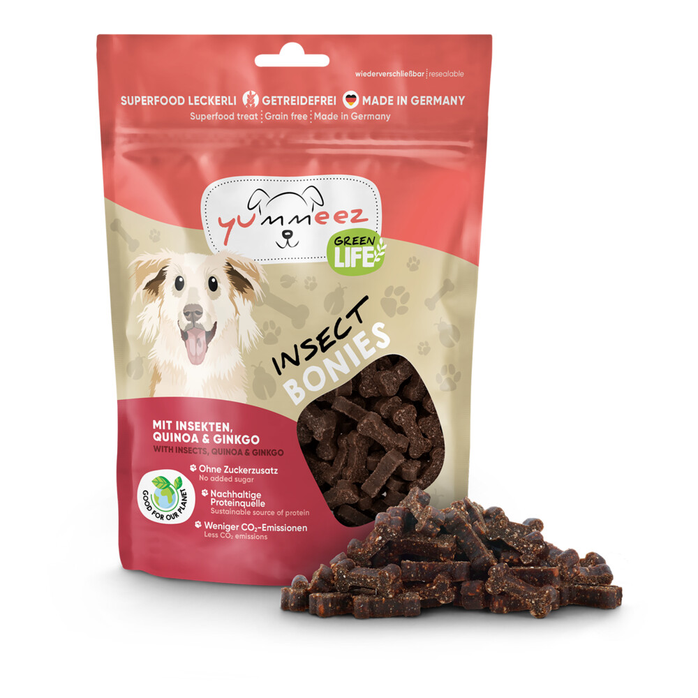 5x Yummeez Green Life Bonies Hondensnack Insecten 175 gr