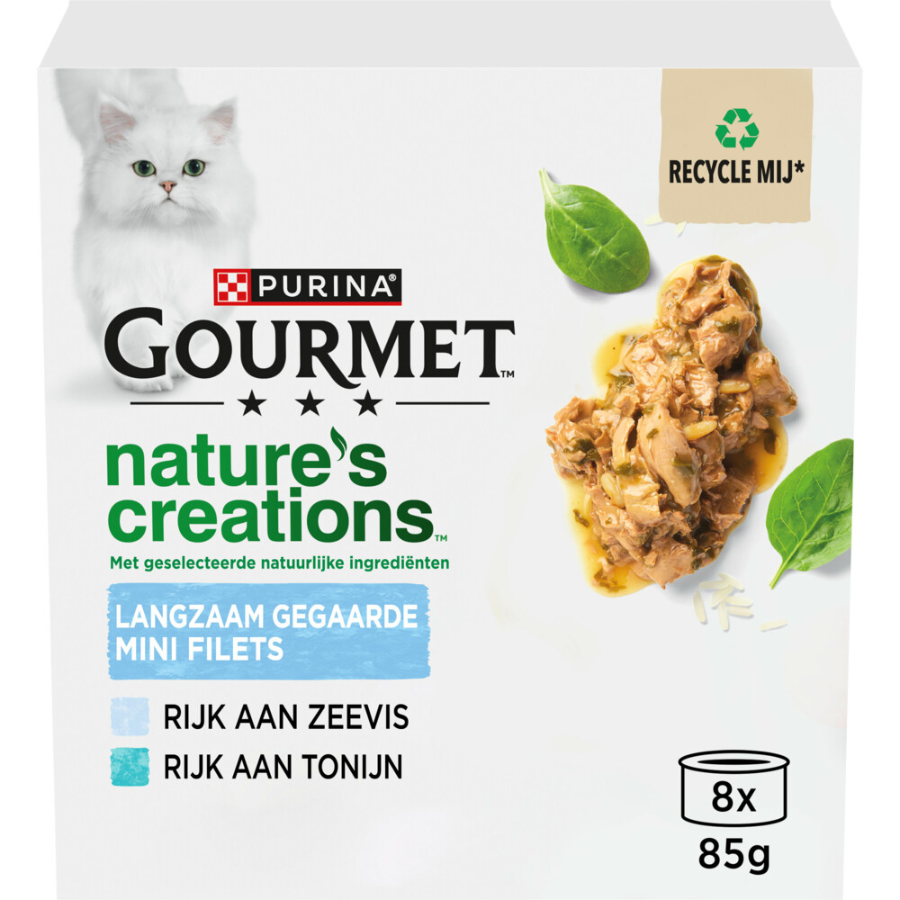 Gourmet Nature's Creations Kattenvoer Nat Zeevis 8 x 85 gr