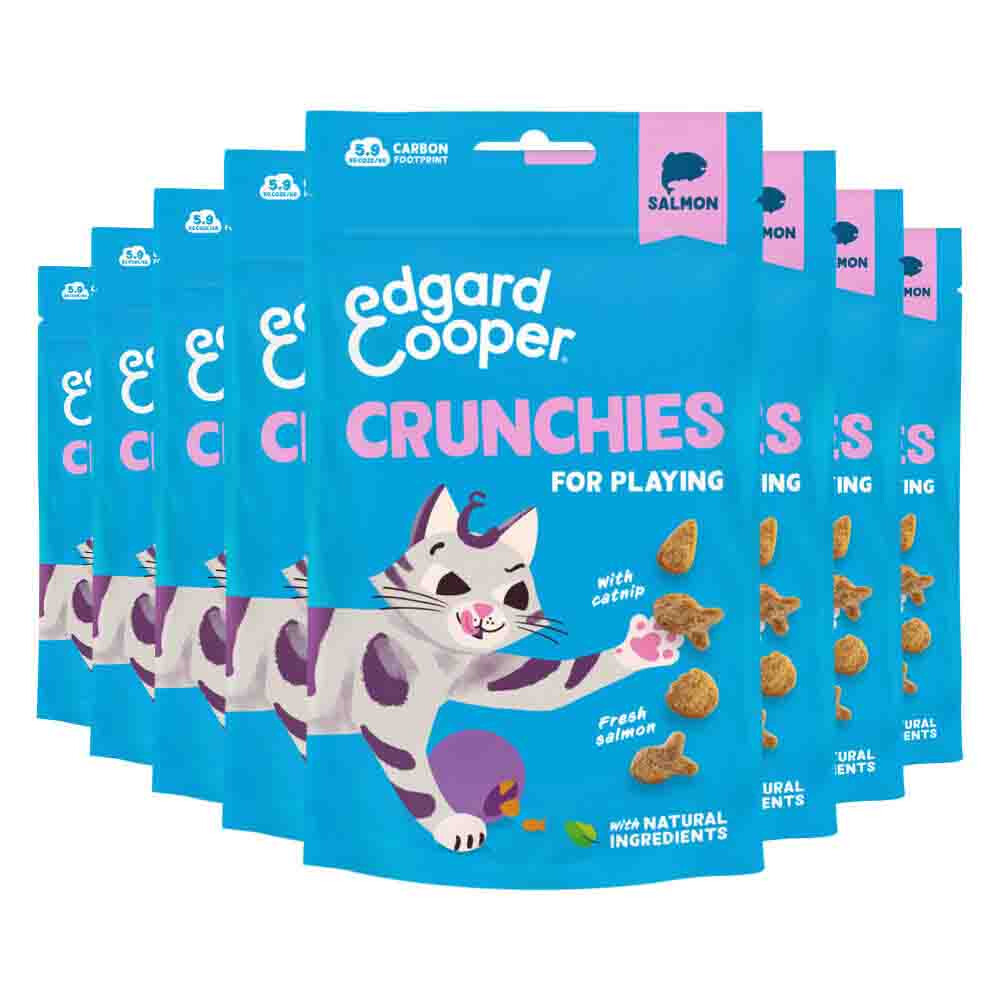 8x Edgard & Cooper Adult Crunchies Kattensnack Zalm 50 gr
