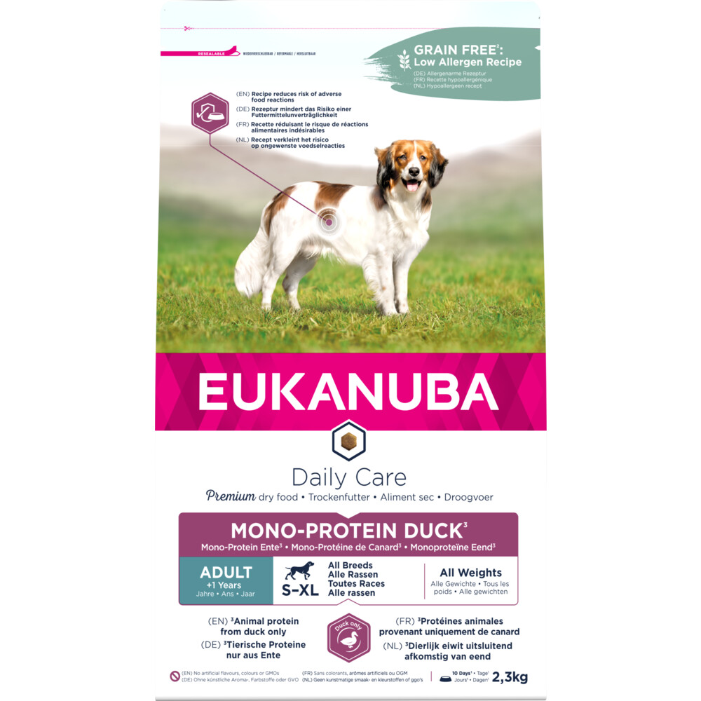 Eukanuba Hondenvoer Droog Adult Mono Proteïne Eend 2,3 kg