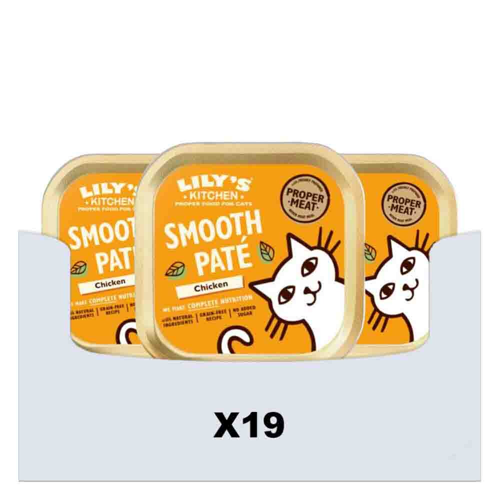 19x Lily's Kitchen Kattenvoer Nat Smooth Paté Kip 85 gr