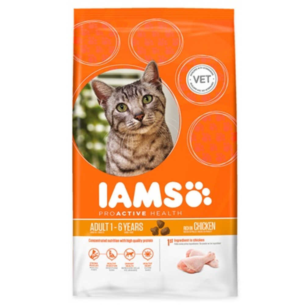 3x IAMS Kat Adult Kip 3 kg
