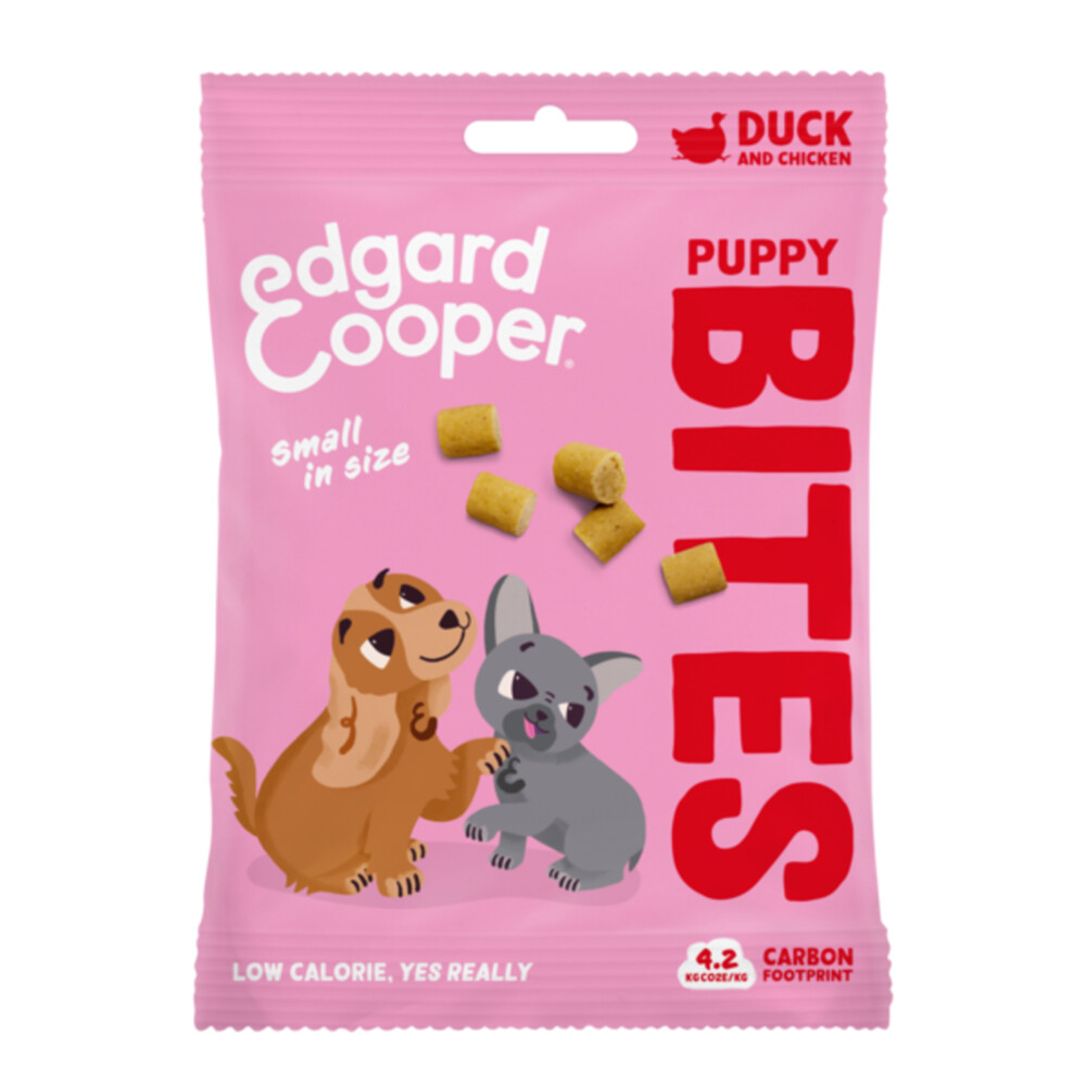 15x Edgard & Cooper Puppy Bite S Eend & Kip 50 gr