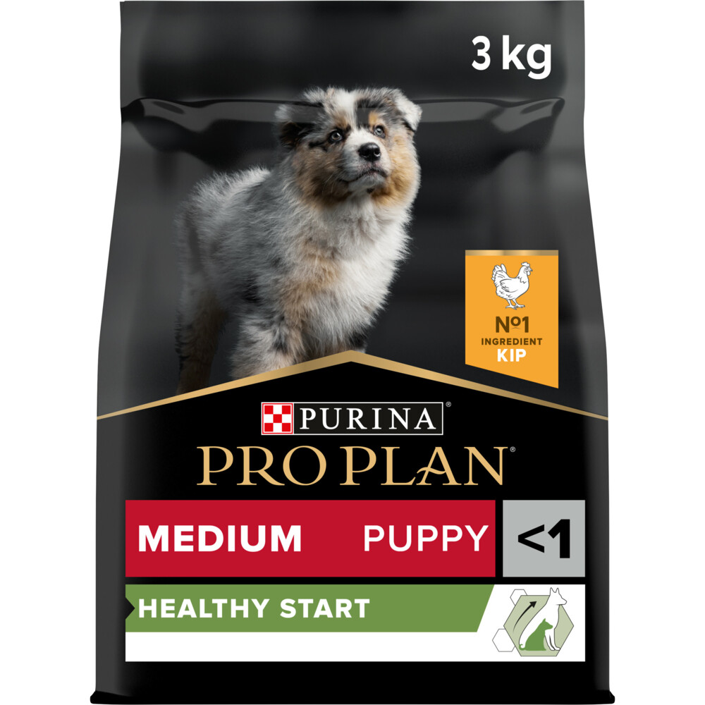 4x Pro Plan Hondenvoer Droog Puppy Medium Healthy Start Kip 3 kg