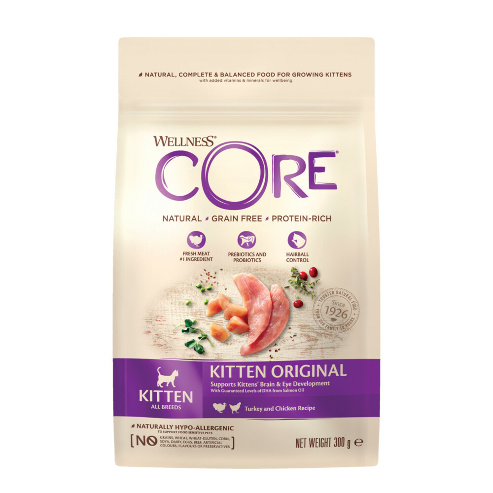 6x Wellness Core Kattenvoer Kitten Kalkoen - Zalm 300 gr