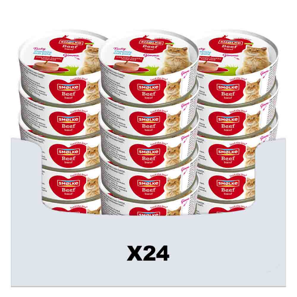 24x Smolke Kattenvoer Soft Paté Rund 80 gr