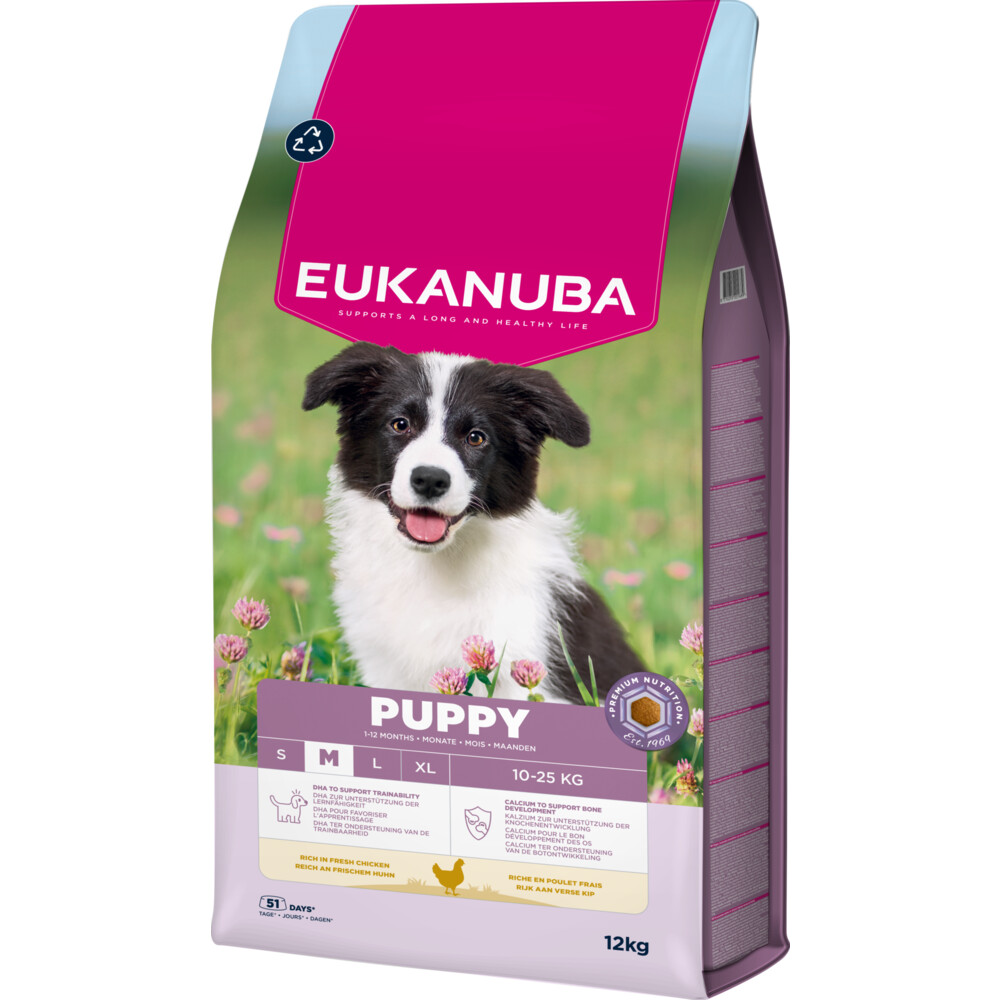 Eukanuba Hondenvoer Droog Life Care Dog Puppy Medium Kip 12 kg