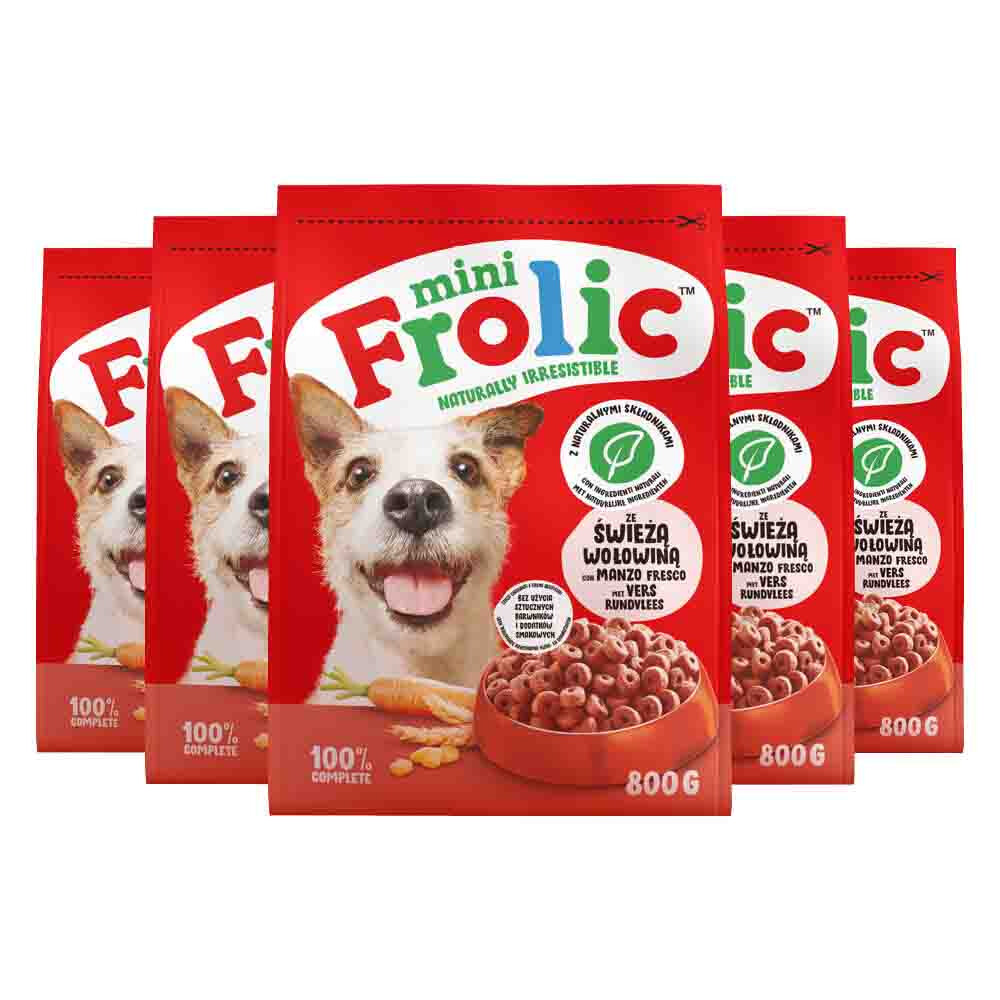 5x Frolic Hondenvoer Droog Mini Rund 800 gr