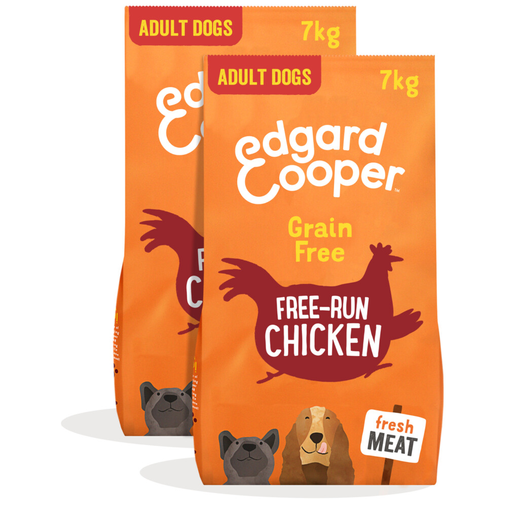 2x Edgard & Cooper Hondenvoer Droog Scharrelkip 7 kg