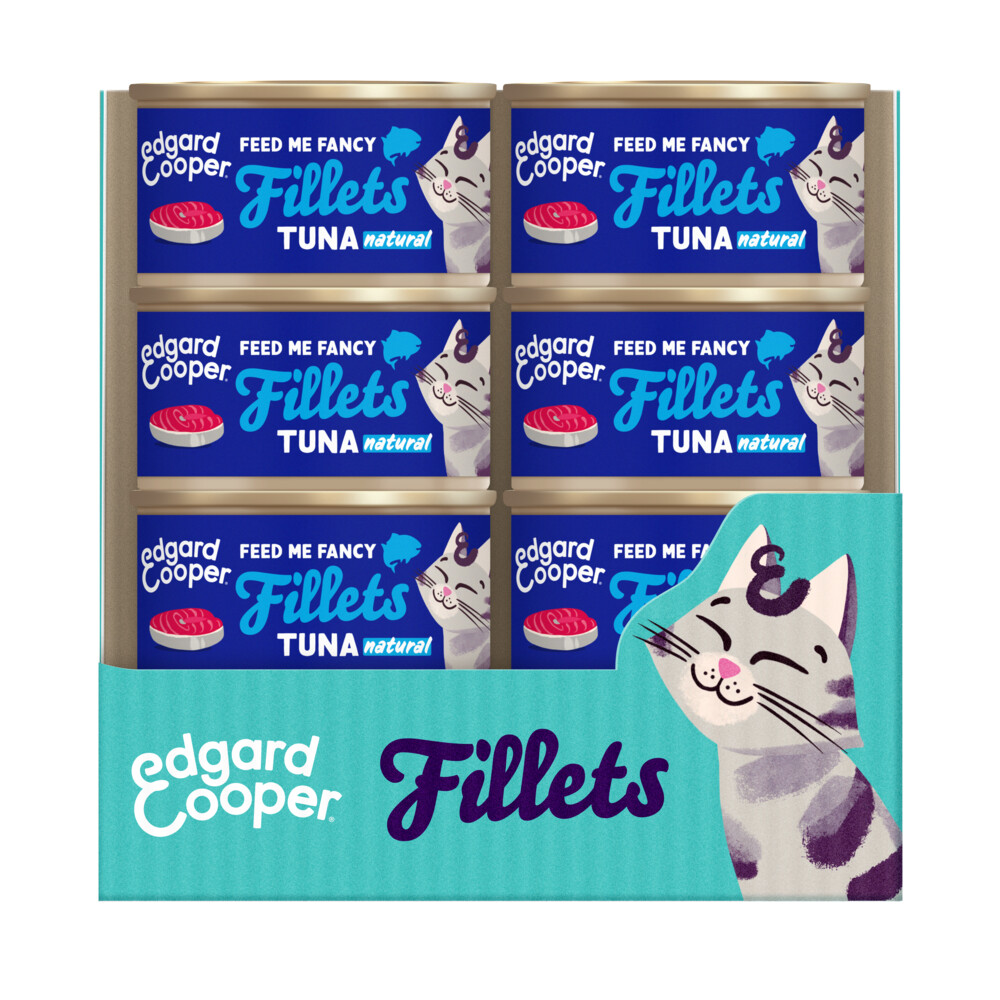 24x Edgard & Cooper Kattenvoer Fillets Tonijn 70 gr