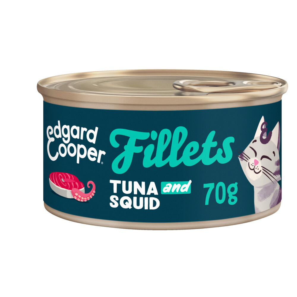Edgard & Cooper Kattenvoer Fillets Tonijn - Inktvis 70 gr