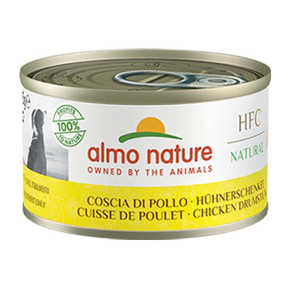24x Almo Nature HFC Natural Hondenvoer Nat Kippenboutvlees 95 gr
