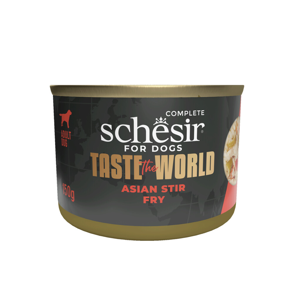 8x Schesir Taste The World Hond Asian Stir Fry 150 gr