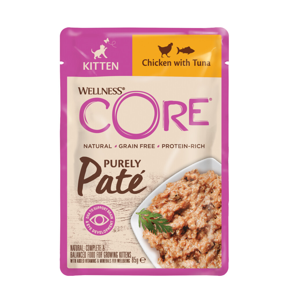 24x Wellness Core Purely Pate Kitten Chicken 85 gr