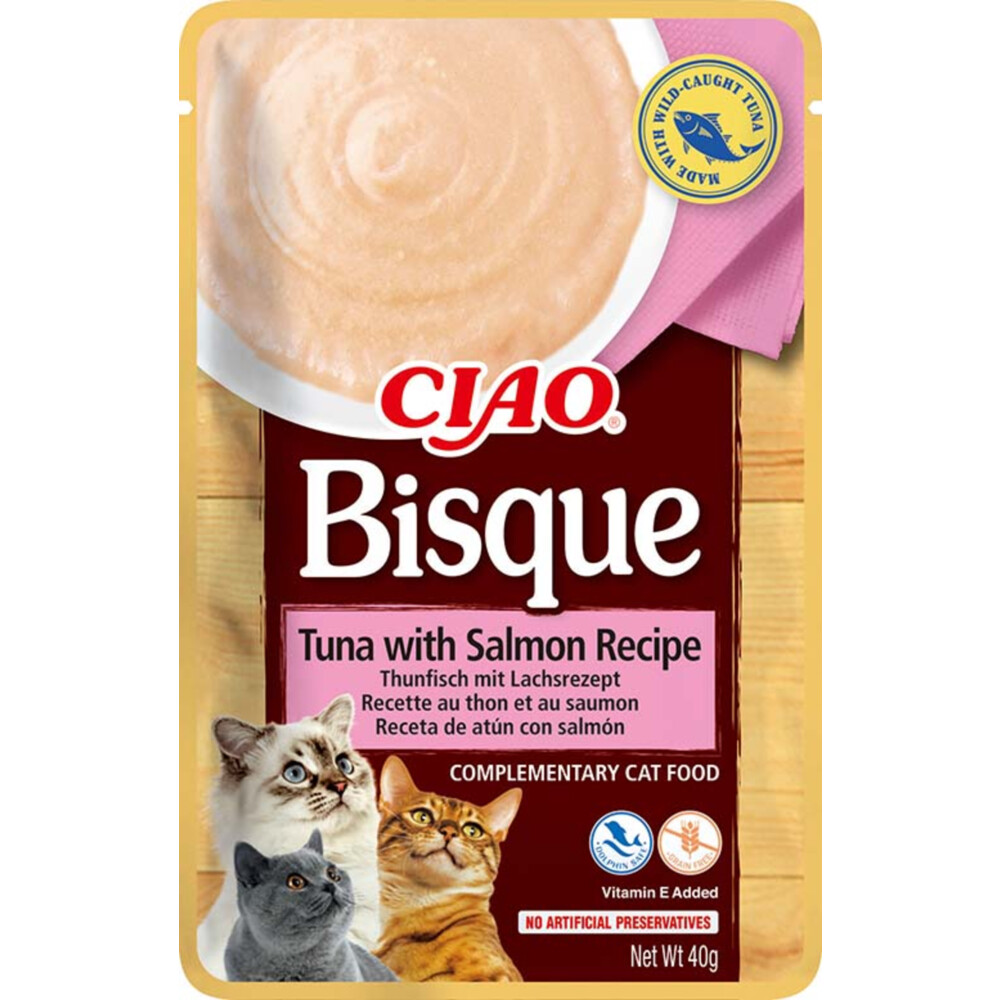 Ciao Bisque Puree Kattensnack Tuna & Salmon 40 gr
