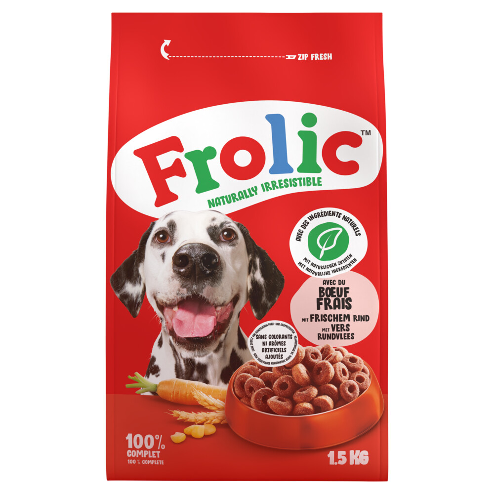 Frolic Hondenvoer Droog Rund 1,5 kg