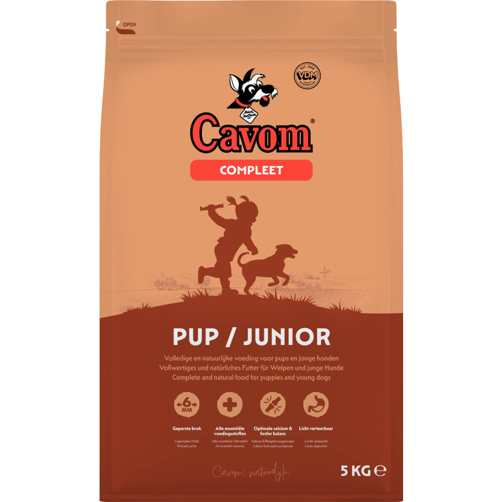 Cavom Hondenvoer Droog Compleet Pup - Junior 5 kg