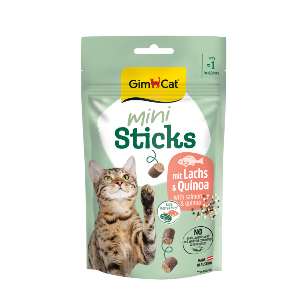 GimCat Mini Sticks Kattensnack Zalm & Quinoa 50 gr