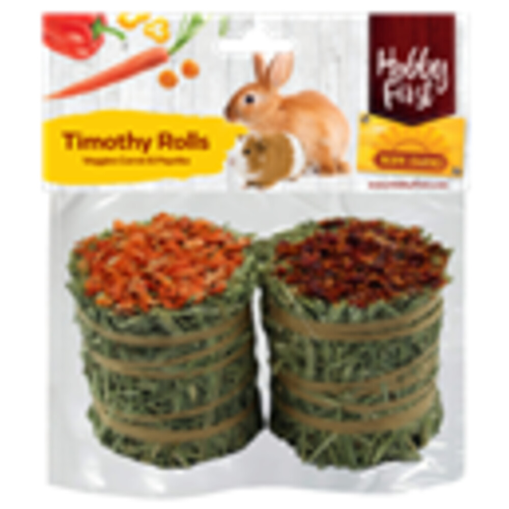 4x HobbyFirst Hope Farms Timothy Rolls Wortel & Paprika 200 gr