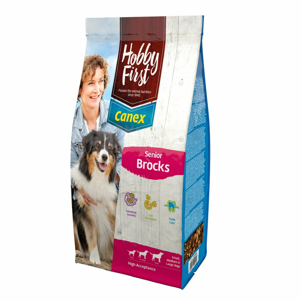 HobbyFirst Canex Hondenvoer Senior Brocks 12 kg