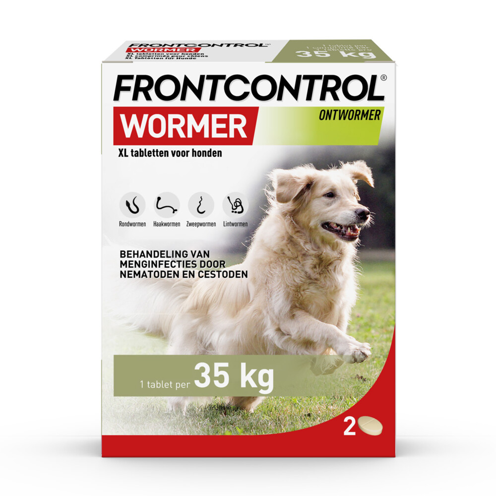 Frontcontrol Wormer Ontworming Tabletten Hond XL 2 tabletten